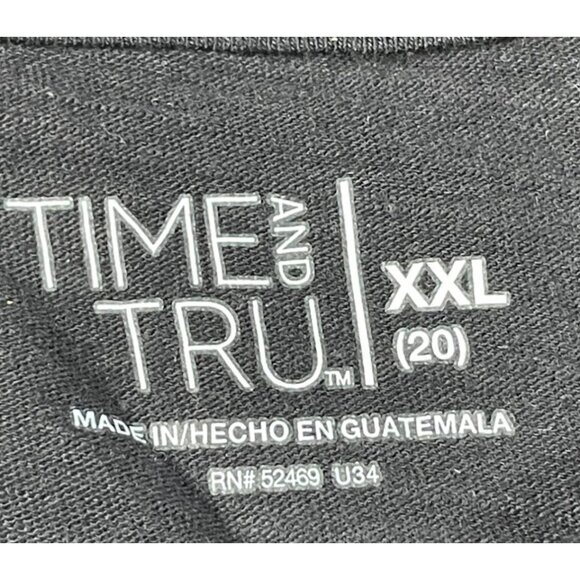 Time And Tru Womens XXL 20 Black & White Tie-Dye Tank Top 100% Cotton - Picture 7 of 10